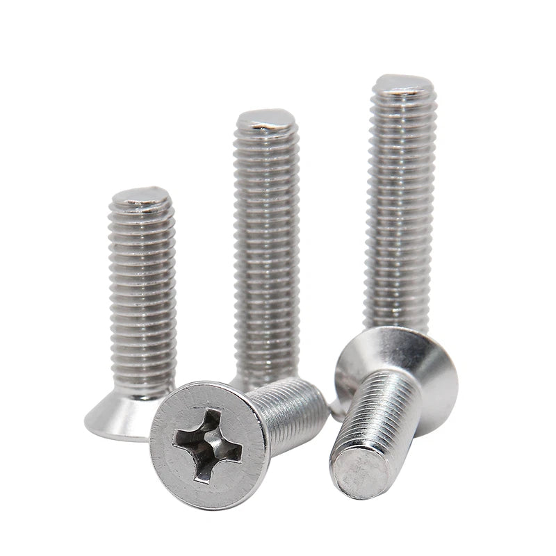 M1.6–M6 TA2 Titanium Pozi Countersunk Machine Screws – Pozidriv Drive, Fully Threaded (4–50mm)