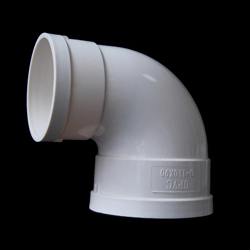 PVC Drainage Pipe Reducer 90° Elbow Connector Adapter Drain Fittings 50mm-160mm