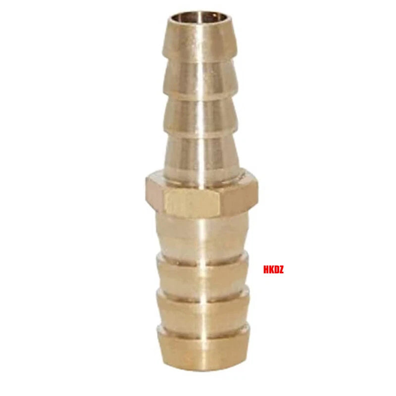 Brass Barbed Hosetail Straight Connector — Air Water Fuel Gas Hose Joiner