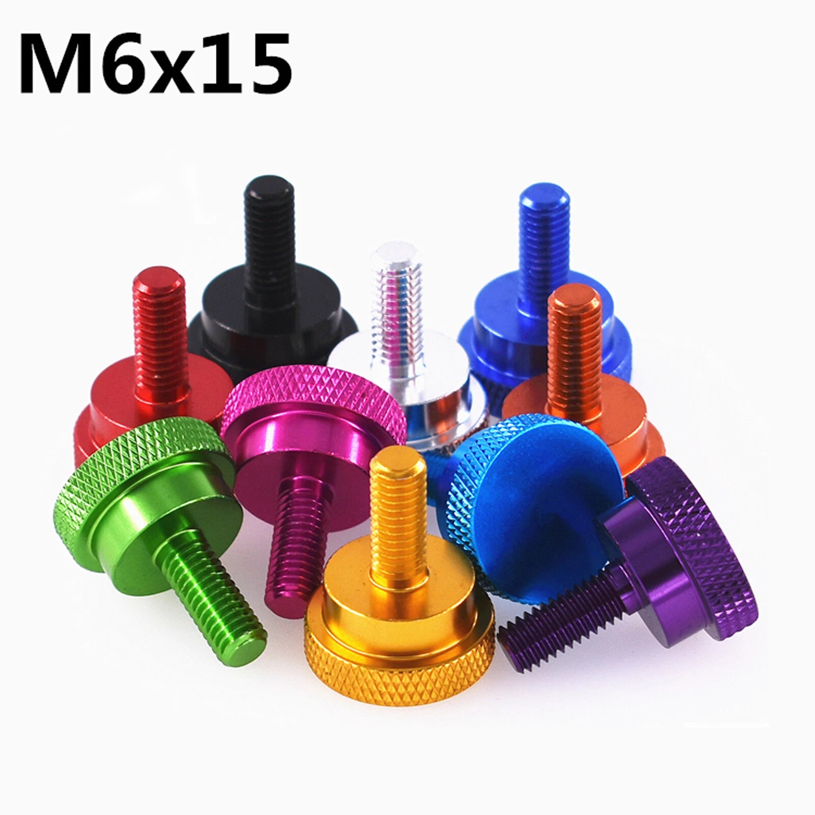 M5 M6 Knurled Thumb Screws Aluminum Alloy Round high Step Hand Grip Knob Bolts