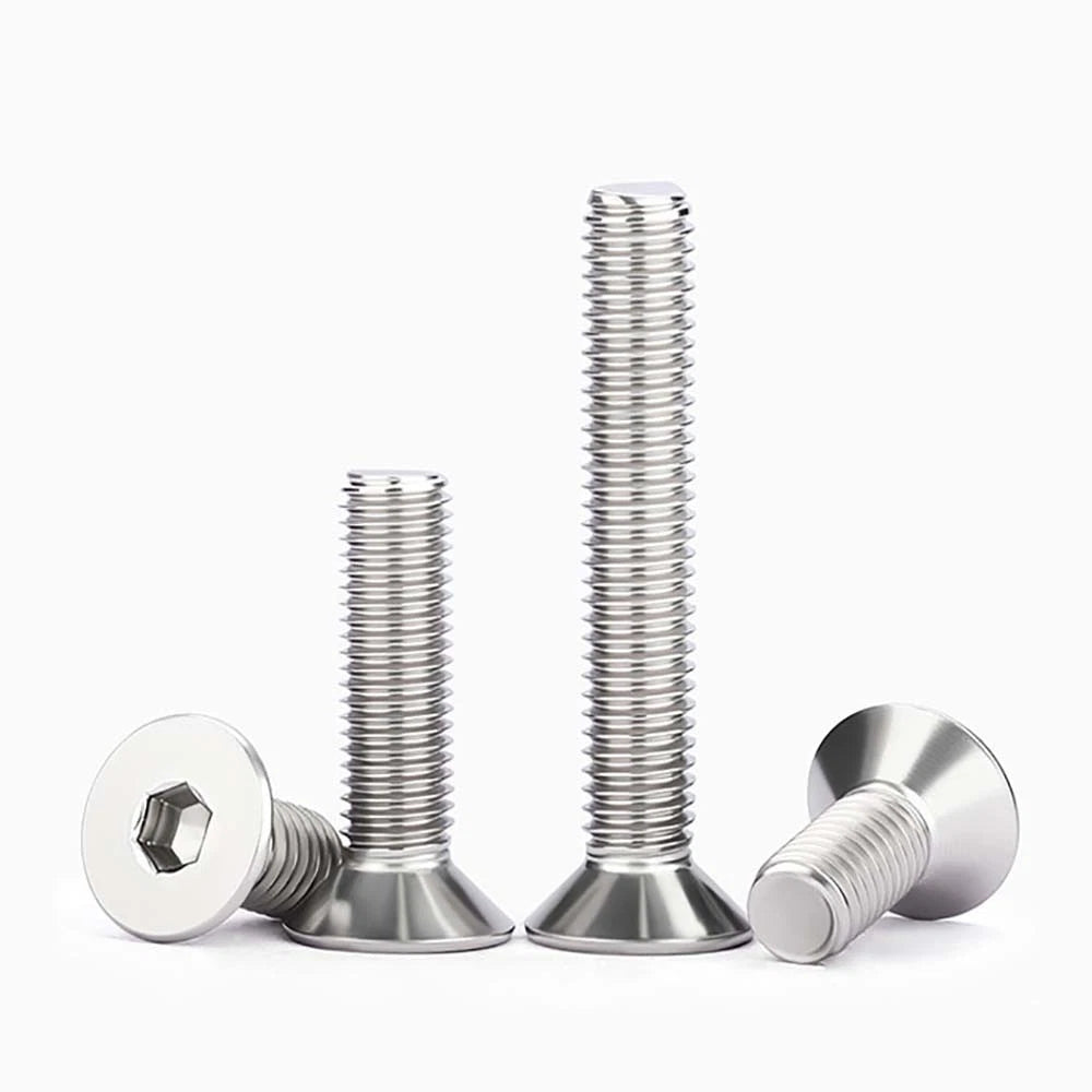 Countersunk Hex Socket Screws – A2 Stainless Steel, M2 to M16, DIN 7991, Fully Threaded