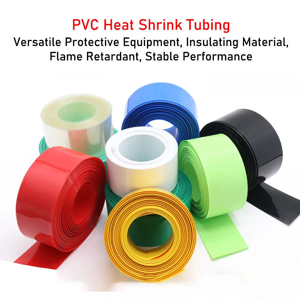 PVC Heat Shrink Tubing 15mm–200mm | RC Battery Pack Wrap | 7 Colors