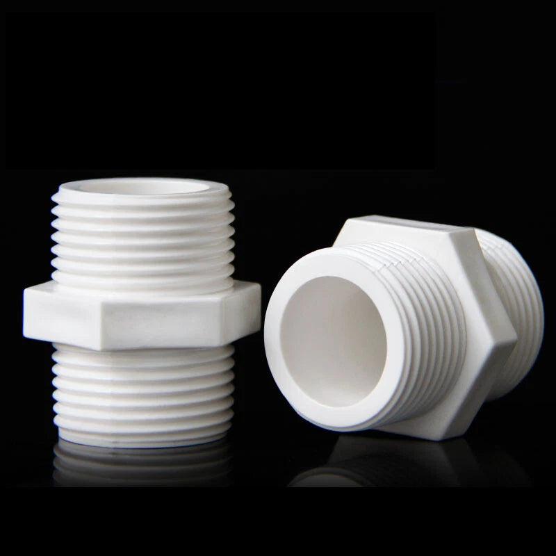 PVC Nipple Bsp Male Threaded Pressure Fittings Pipe Fitting Id 20mm~63mm White