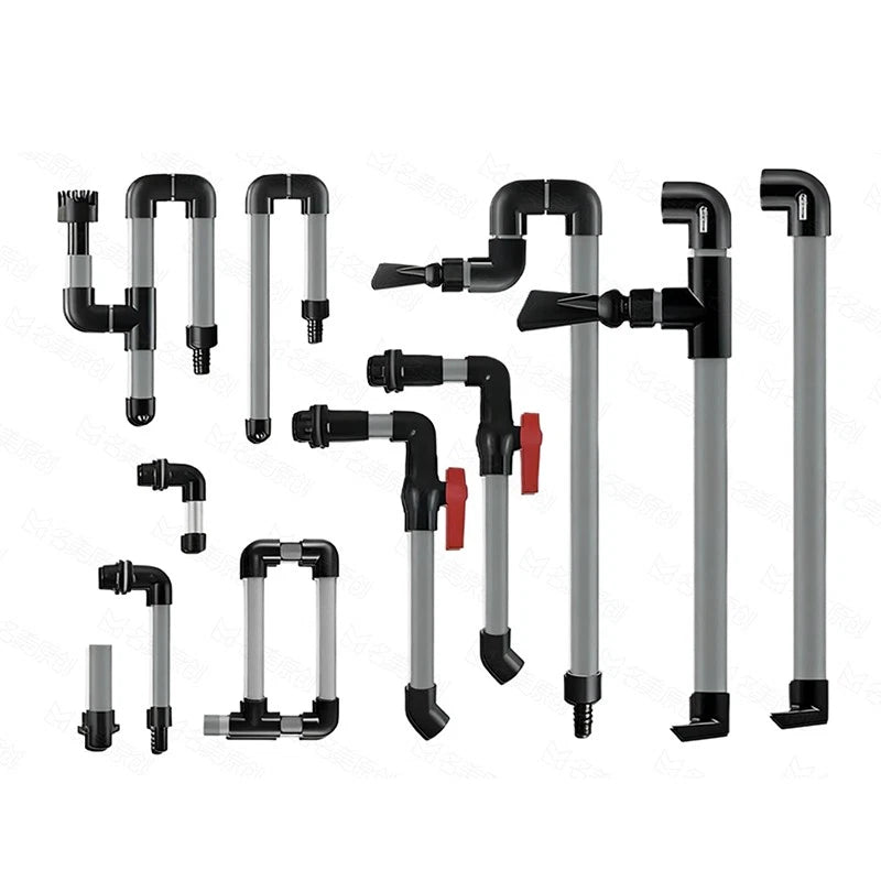 PVC Metric Pipe Fittings for Aquarium & Fish Tank — Straight, Elbow, T-piece, Ball Valve & More