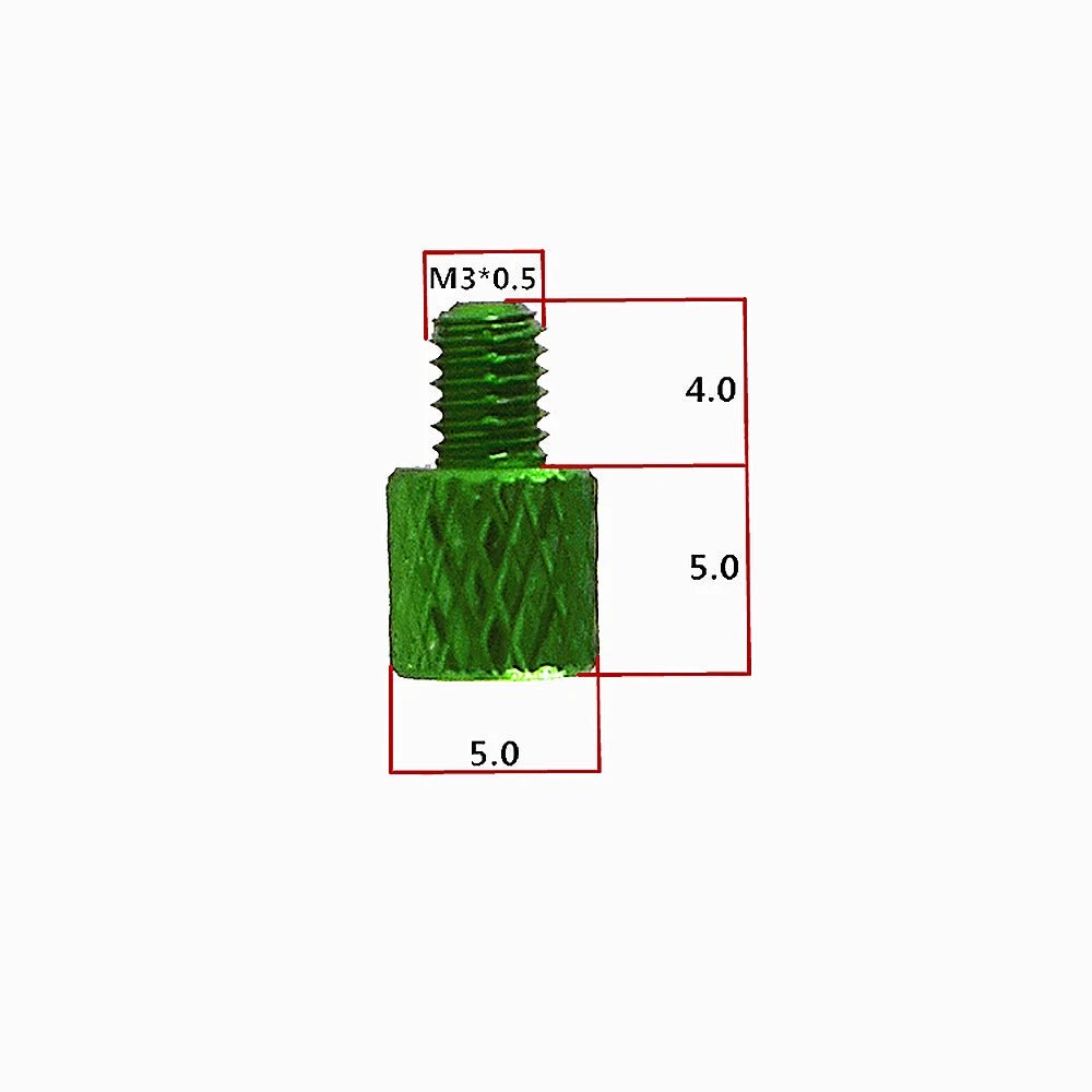 M3 Aluminum Alloy Knurled Thumb Screws PC Case Hand Grip Bolts丨Head Ø7*5⁄Ø5*5 - HomeDIYer