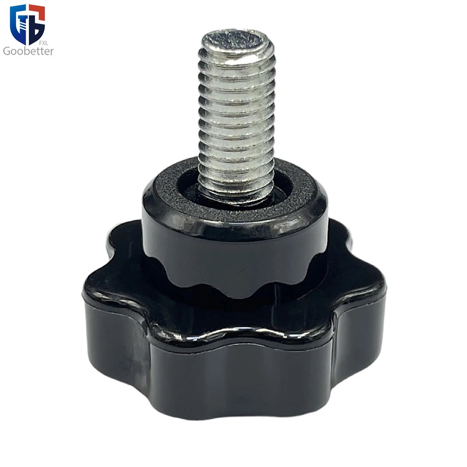 Plastic Seven Star Handle Knobs Clamping Bolts Thumb Screws Black M6 M8 M10