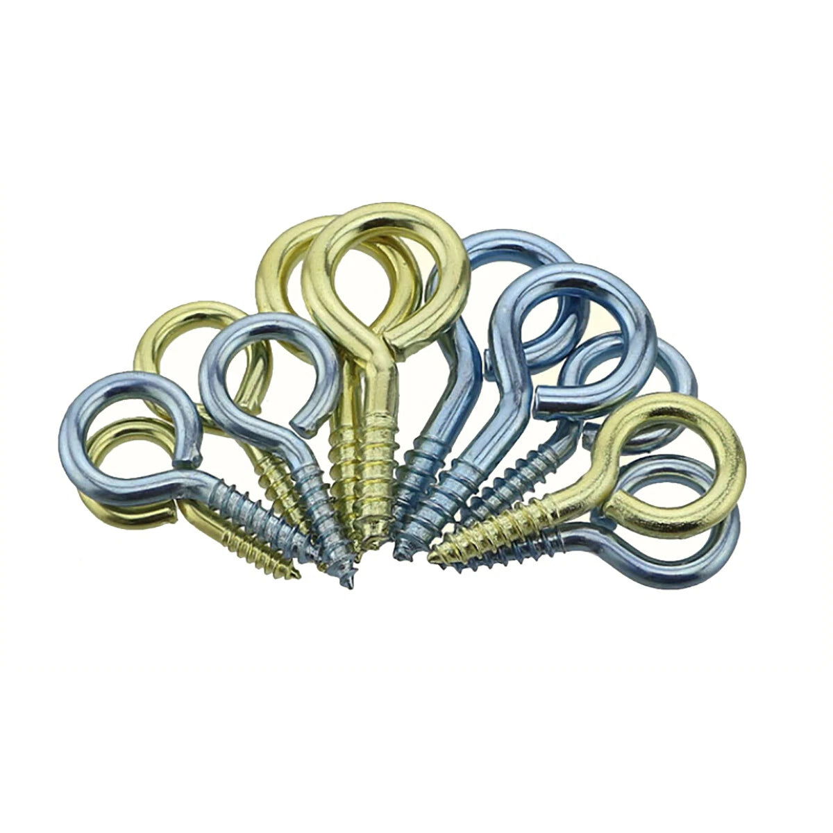 Zinc Plated Lag Eye Screws — O-Type Hook & Eye, Sizes 0# to 14#