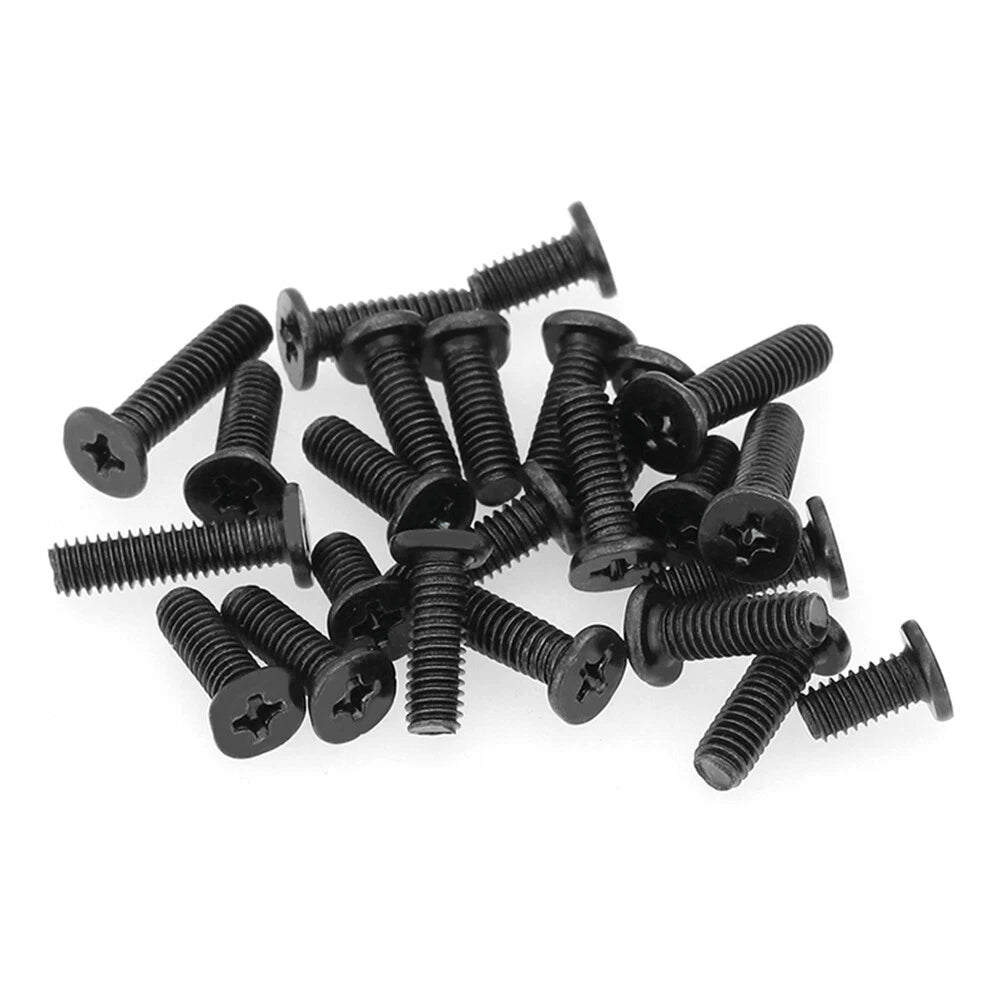 M2 M2.5 M3 M4 Black Zinc Phillips Flat Head Screws – Laptop & Notebook Machine Bolts (3–16mm)