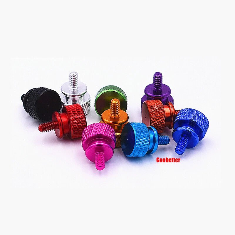 6 - 32 Colored Knurled Thumb Screws – Aluminum PC Case Hand Screws - HomeDIYer