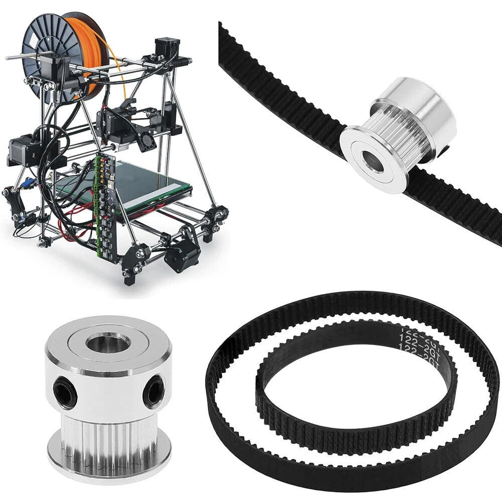 GT2 Closed Loop Timing Belt 6mm Width 2mm Pitch – 176mm to 228mm for 3D Printer