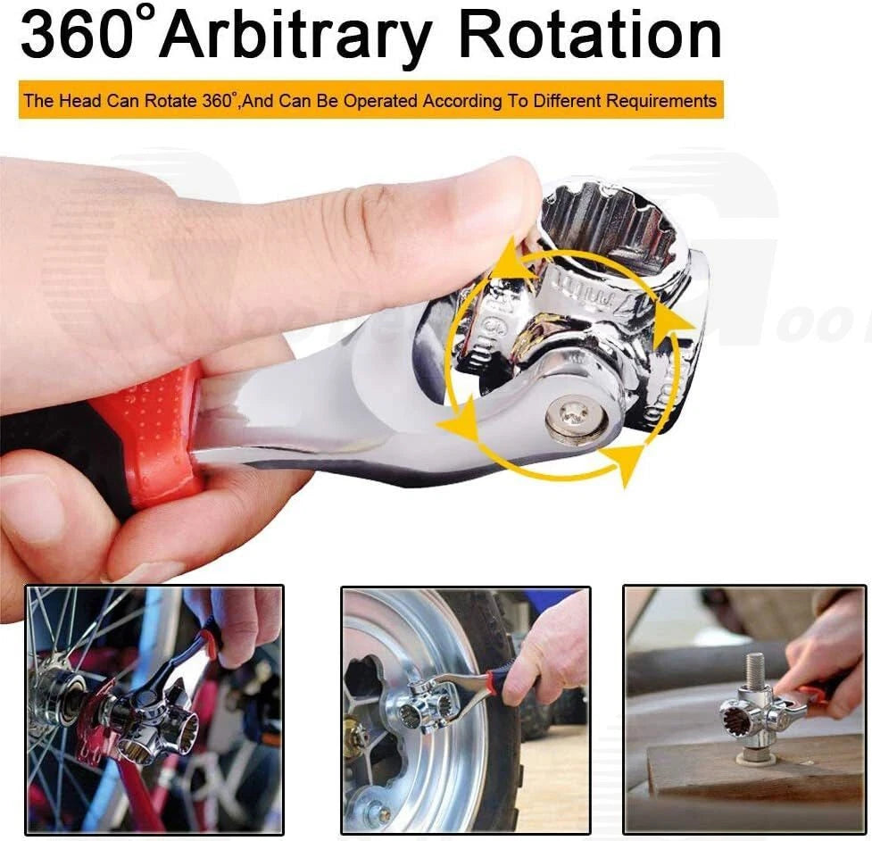 52 in 1 Universal Socket Wrench Multifunction 360° Rotating Head Spanner Tool