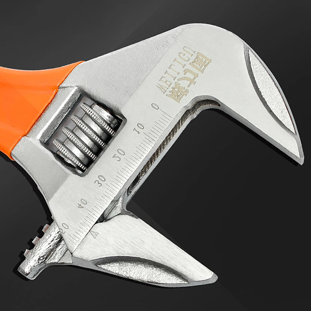 Adjustable Wrench Spanner 8 10" 12" Long 0-25 0-30 0-35 0-37 0-40 0-45mm Opening
