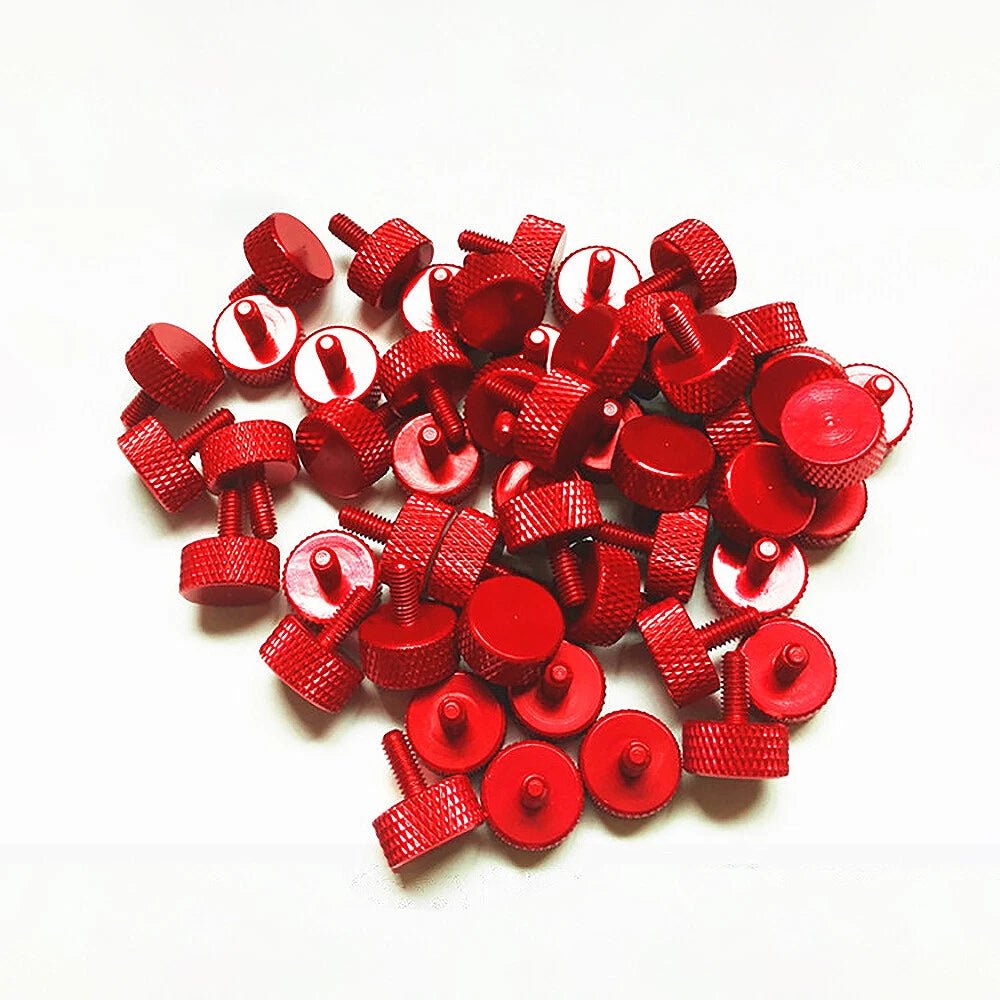 M3 Knurled Thumb Screws – Aluminium Mesh Hand Grip Knob Bolts, 35/40mm Thread Lengths (Anodised Colours) - HomeDIYer
