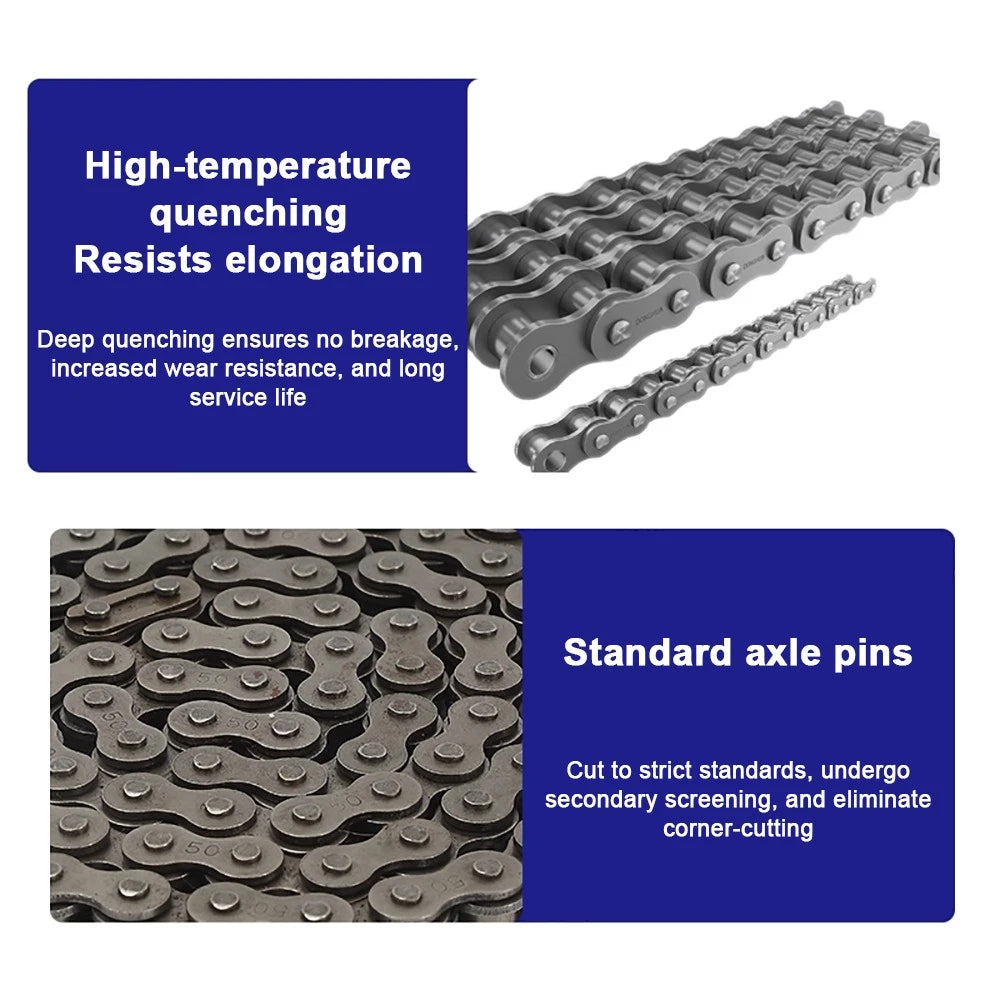 Carbon Steel 06B Roller Chain Quality Simplex - 1.524 METRES OR Half/Full LINKS