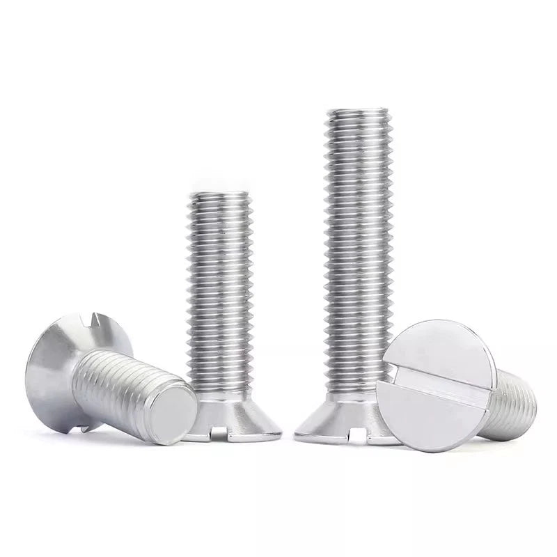 A2 Stainless Steel Slotted Countersunk Machine Screws — M1.6 to M10, Flat Head CSK Bolts - HomeDIYer