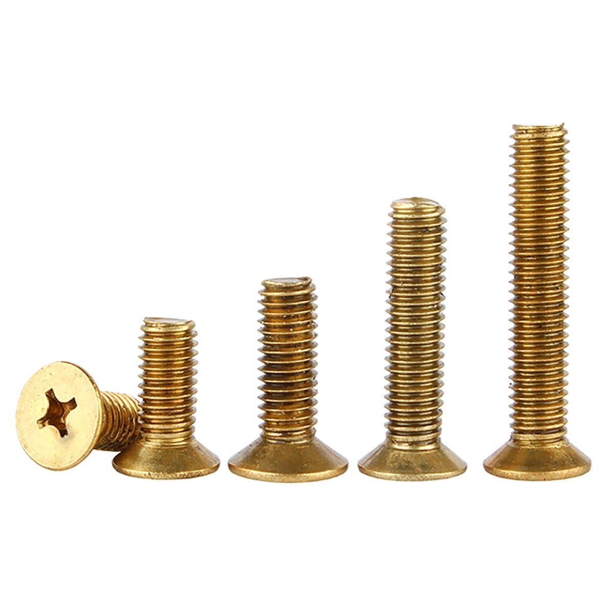 Brass Pozi Countersunk Machine Screws DIN 965 M2 - M8 Flat Head - HomeDIYer