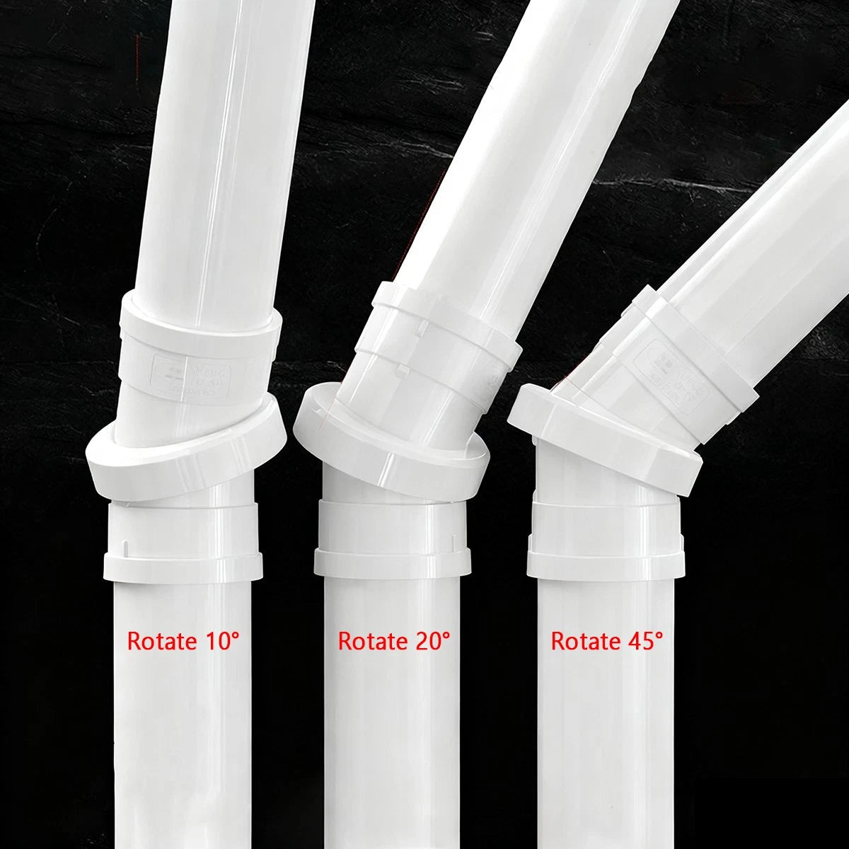 Rotating Elbow Pipe Fitting PVC Fittings Adjustable Connector Universal Joint