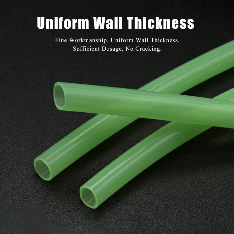 Bright Green Food Grade Silicone Tube — Flexible Hose Pipe, ID 2–6mm, 1M–50M