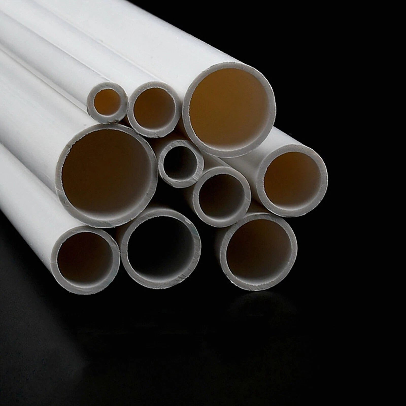 ABS Plastic Round Hollow Tube 250mm — White Hollow Pipe for DIY Models & Crafts