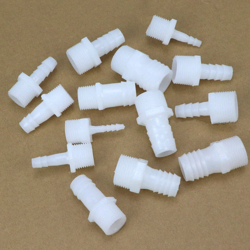 External Thread Straight Joint Plastic Tube Connector 4mm–25mm
