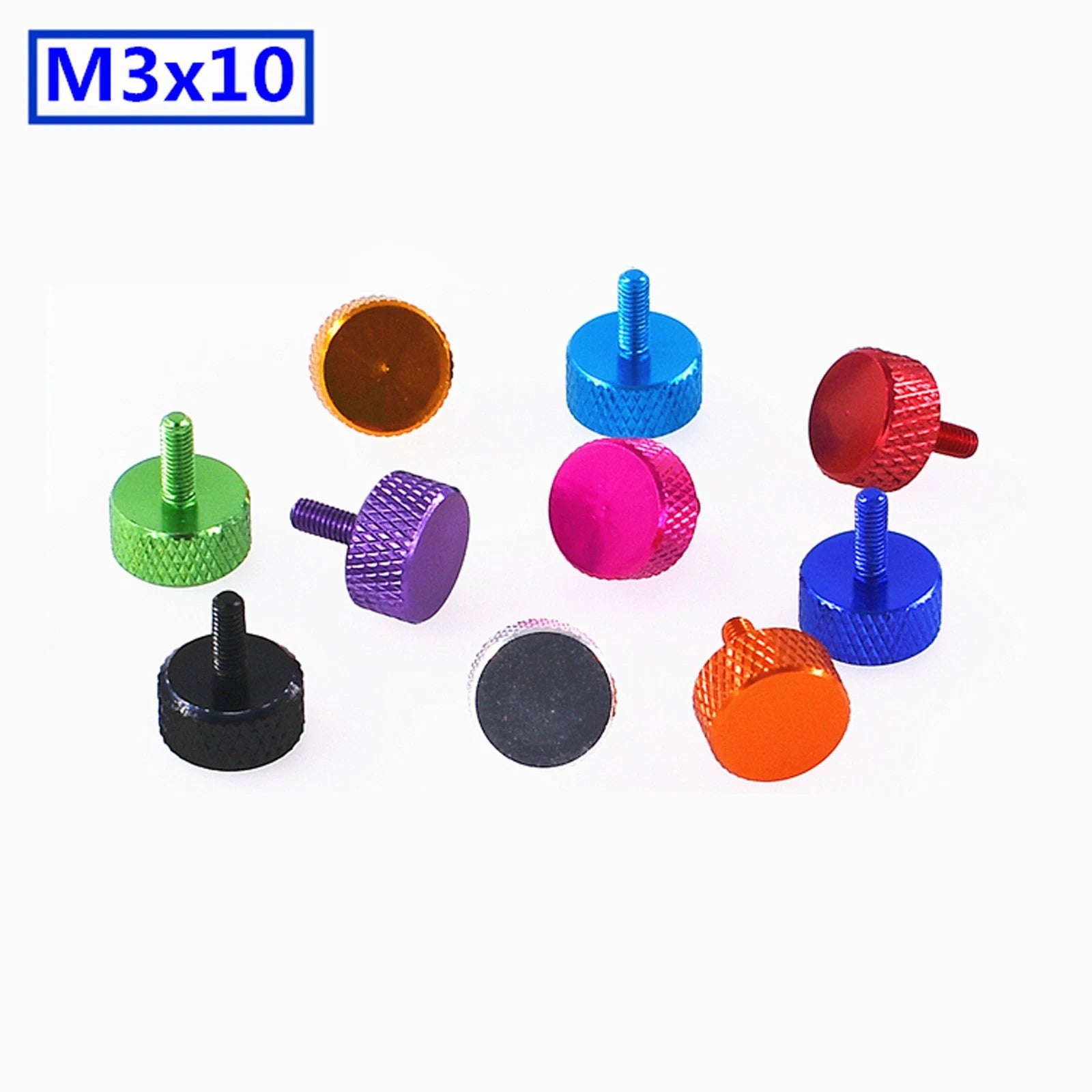 M3 / M3.5 Knurled Thumb Screws – Anodized Aluminum Alloy Round Knob Bolts