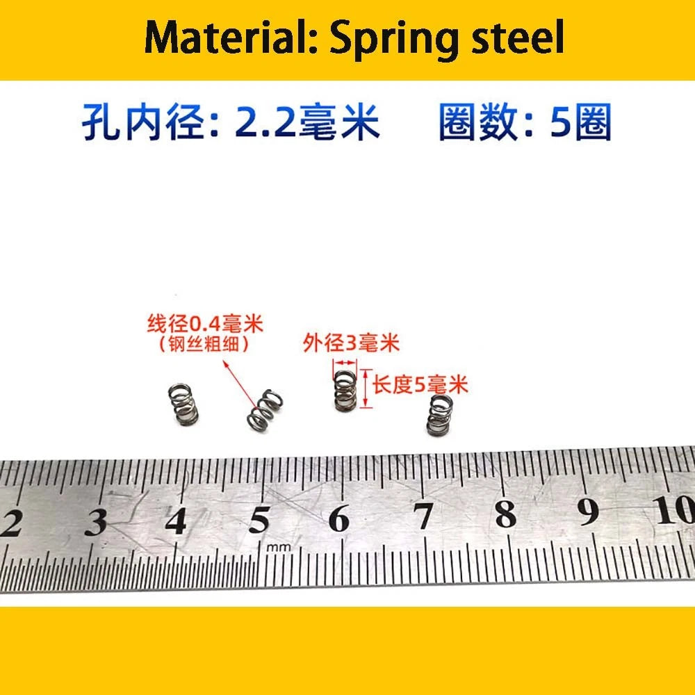 Spring Steel Small Compression Spring 0.2/0.3/0.4mm Wire Diameter 3-50mm Length