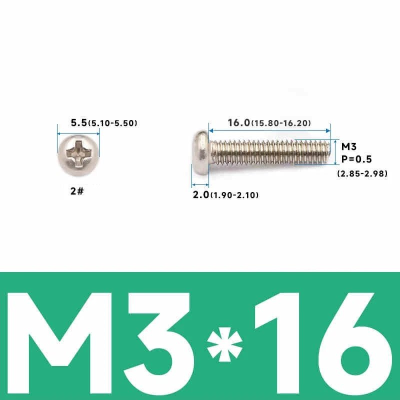 Phillips Pan Head Machine Screws – Carbon Steel M1 to M4, Multiple Lengths & Finishes - HomeDIYer