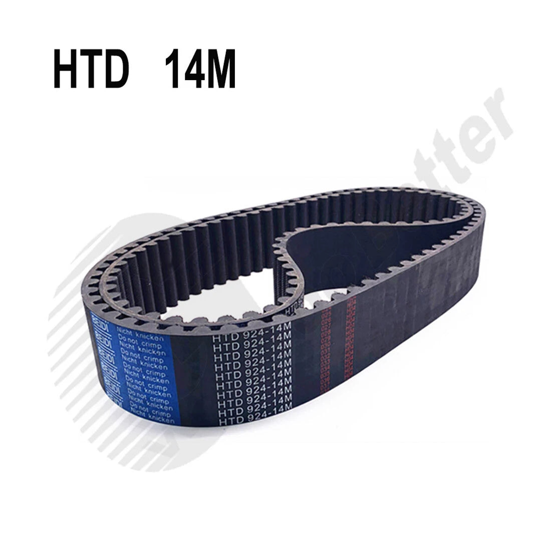 HTD 14M Closed Loop Timing Belt — 14mm Pitch, 50mm Wide, CNC & Pulley Drive