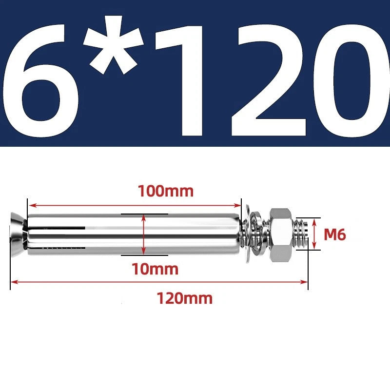 M6-M20 Stainless Steel Concrete Expansion Anchor Bolts – Extra Long