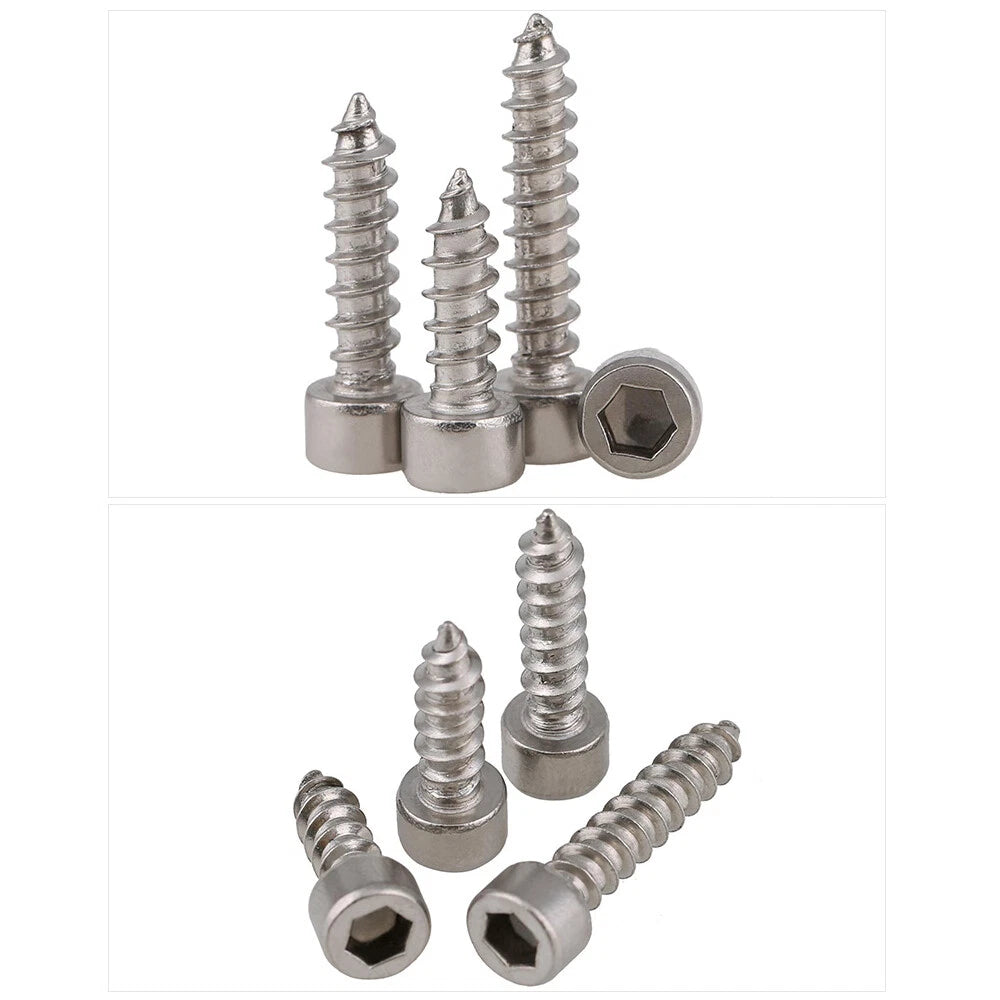 Hex Socket Cap Head Self Tapping Screws – A2 Stainless Steel, M2–M6