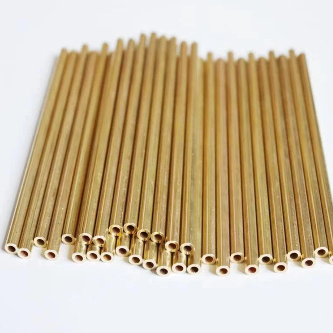 H65 Brass Round Tube — OD 0.5–40mm, Length 300mm (≈11.8"), DIY & Model Making