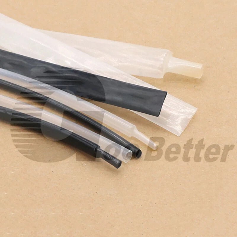 PVDF Heat Shrink Tubing — Ø0.8mm to Ø25.4mm | Black & Clear Electrical Sleeving - HomeDIYer