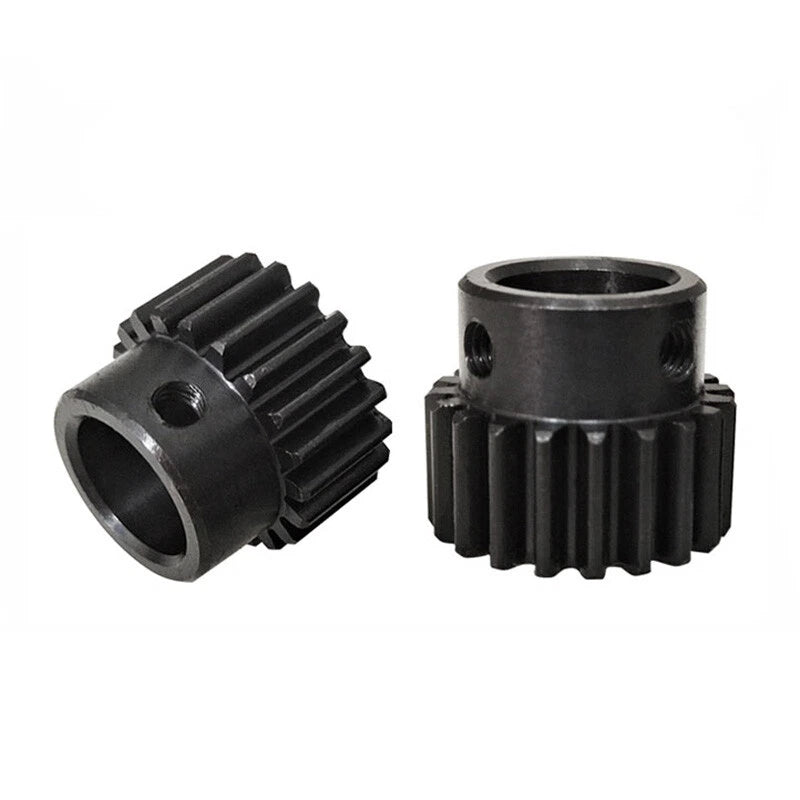 1 Mod 25 Teeth Spur Gear Motor Gears with Set Screws Black Oxide Carbon Steel
