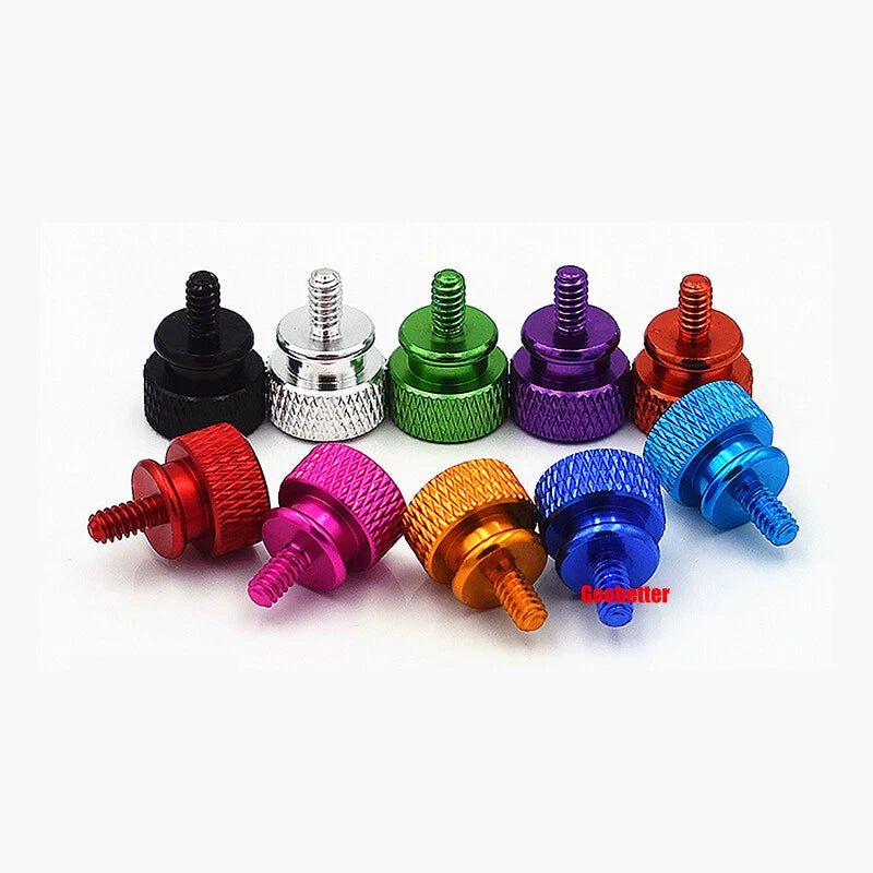 6 - 32 Colored Knurled Thumb Screws – Aluminum PC Case Hand Screws - HomeDIYer