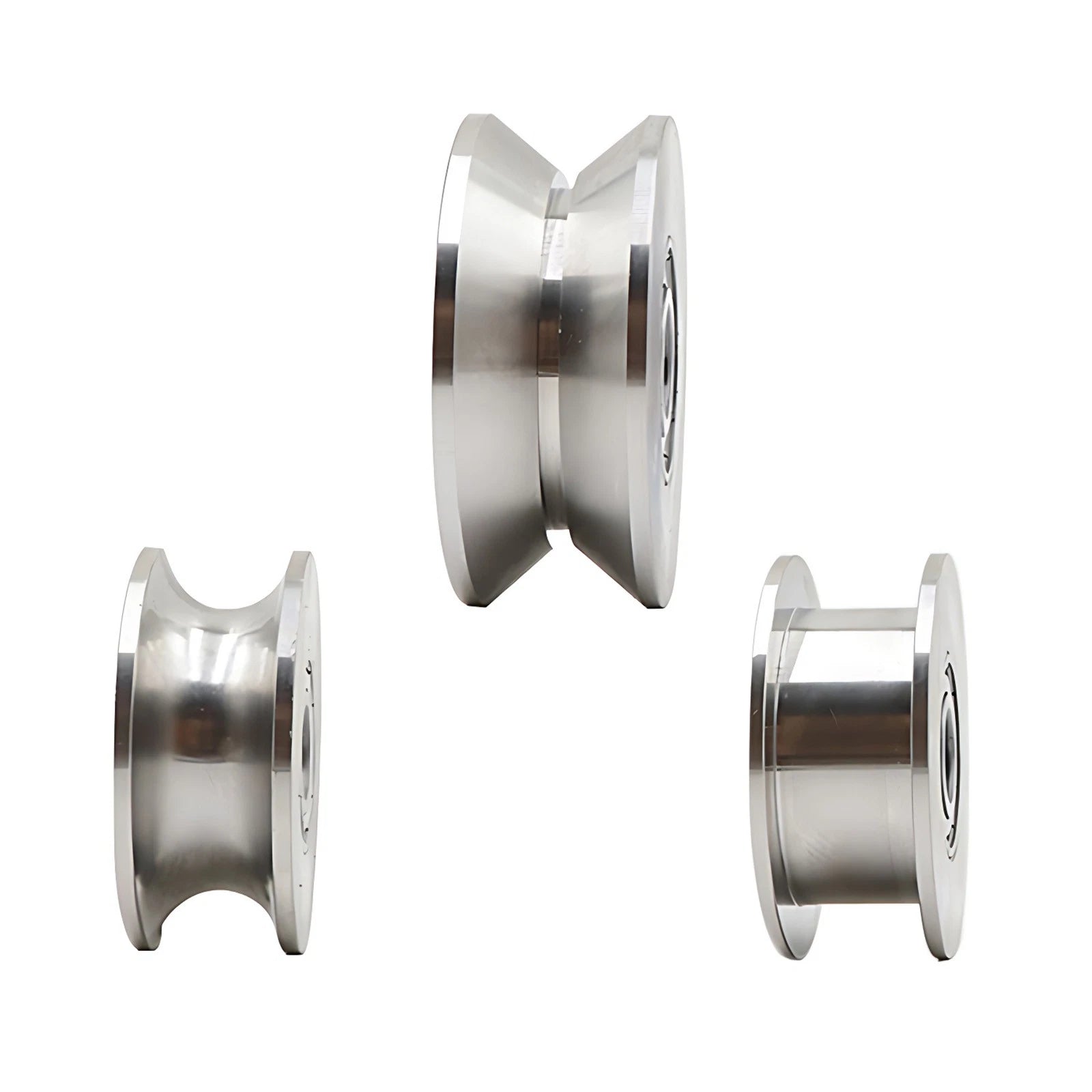 U/V/H Groove Pulley Wheel with Bearing OD 34mm-68mm for Rope or Wire Gym Pulley