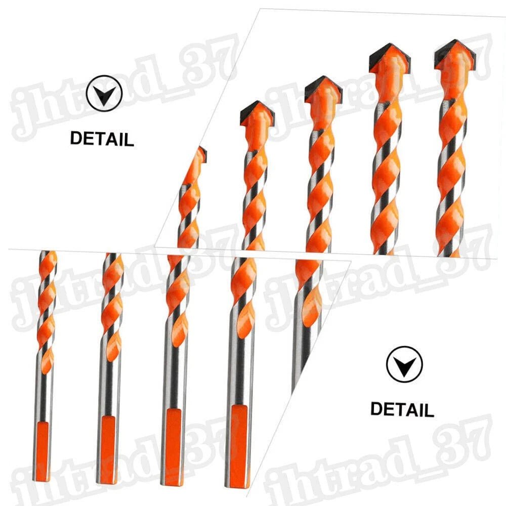 5 - Piece Triangular Shank Drill Bit Set — Alloy Steel, Multi - Material (6–12mm) - HomeDIYer