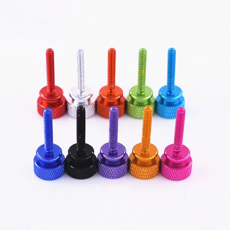 6 - 32 UNC Flat Head Knurled Thumb Screws – Aluminum Alloy, 10mm / 20mm Lengths - HomeDIYer