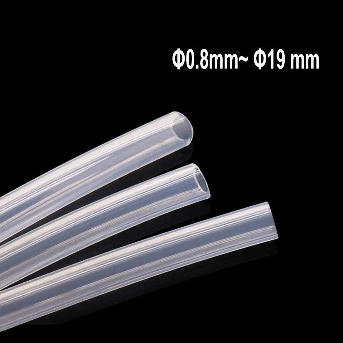 Clear Food Grade Silicone Tubing for Peristaltic Pump — ID 0.8–19mm