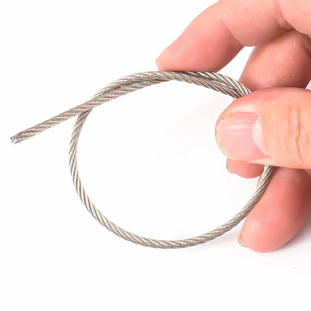 0.3-4mm 304 Stainless Steel Wire Rope Marine Grade Metal Cable 7 x 7 Clothesline