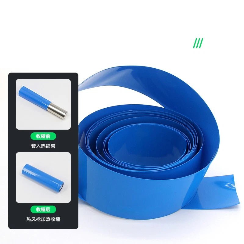 PVC Heat Shrink Tubing Blue Wrap Sleeve — Battery & Wire Insulation, 7mm to 300mm - HomeDIYer