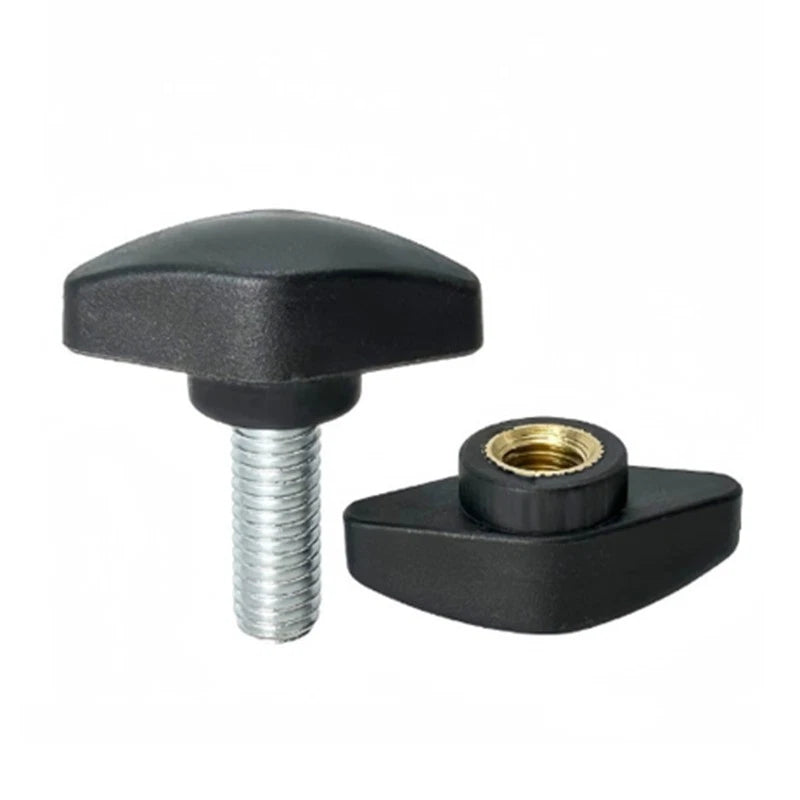 Tee Wing Knobs Thumb Screws M5 M6 M8 Standard Male Thread Plastic T Knobs D=36mm