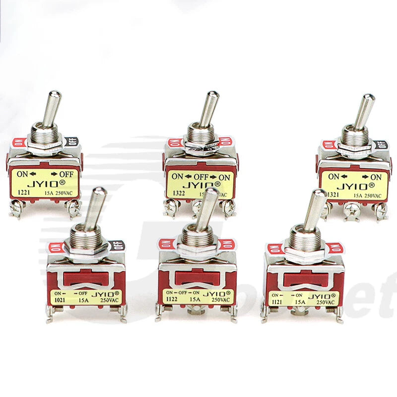 Toggle Switch SPST SPDT DPST DPDT 250V AC 15A — E-TEN & BEM Series with Waterproof Cover