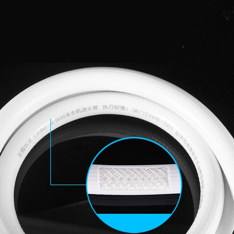 1" & 2" Washing Machine Water Inlet Hose – PVC Extension Pipe Connector, 0.6M–5M