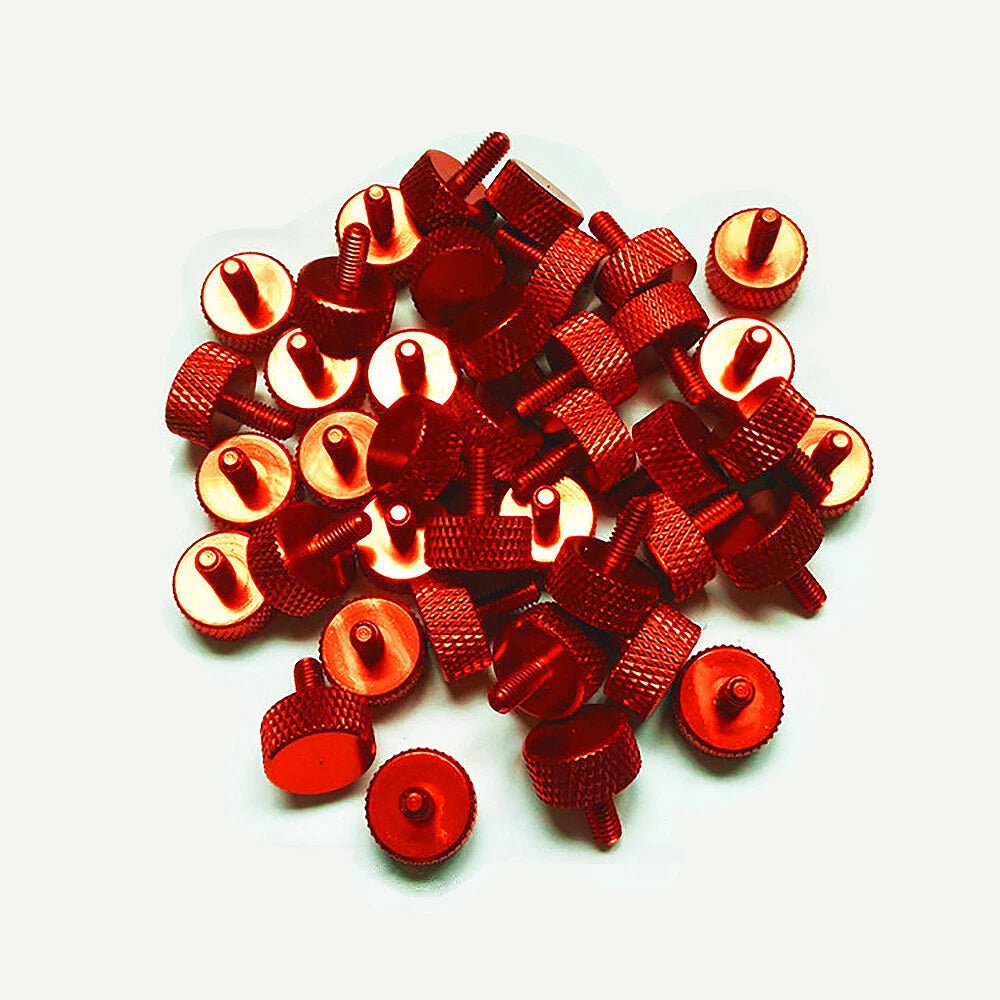 M3 Knurled Thumb Screws – Aluminium Mesh Hand Grip Knob Bolts, 35/40mm Thread Lengths (Anodised Colours) - HomeDIYer
