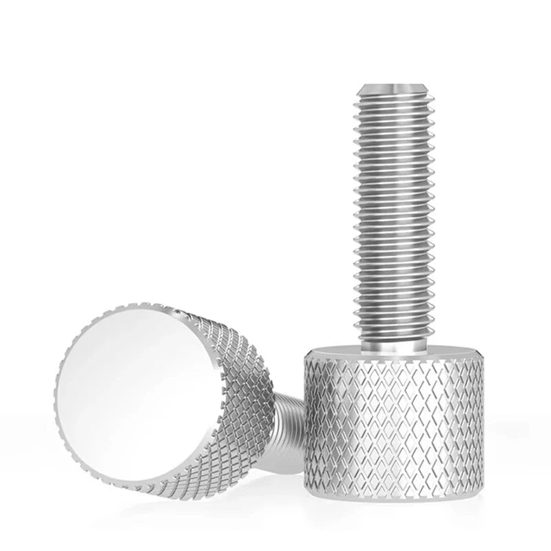 Knurled Thumb Screws A2 Stainless Steel — Flat Head Thumbscrew Bolts M2 M2.5 M3 M4 M5 M6 M8