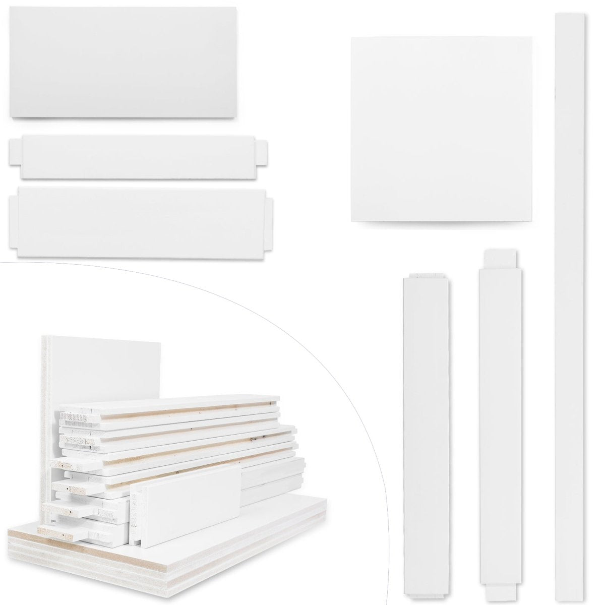 28" x 84" Six Panel Real Primed Door Slab, DIY Panel Door, Modern Interior Barn Door, Water - proof, Anti - deformation, Pre - Drilled Ready to Assemble, Suitable for Pre - hung Door and Barn Door - HomeDIYer