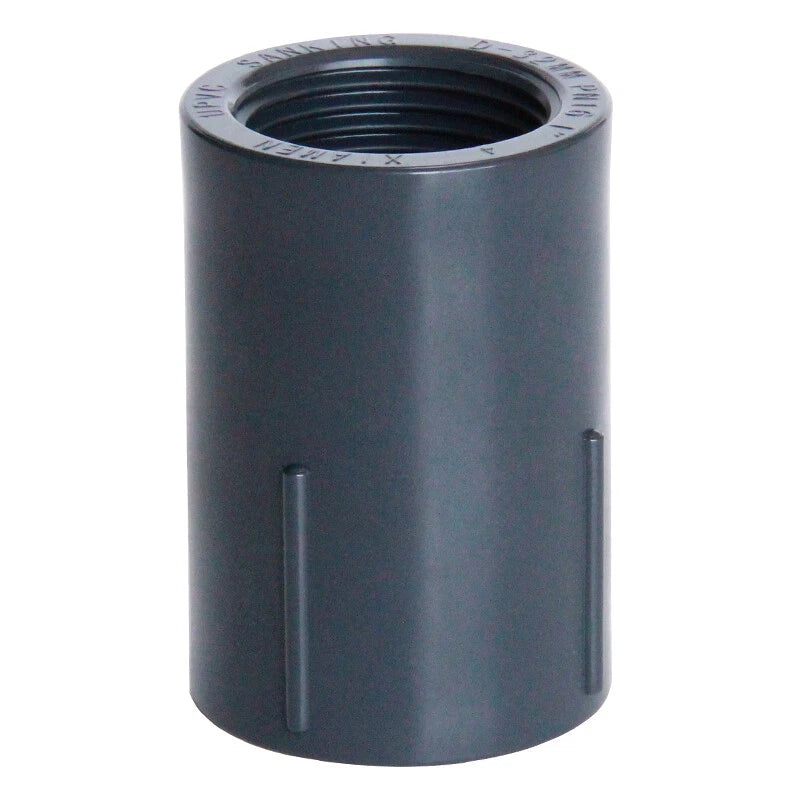 PVC Double Female BSP Thread Pipe Fitting — 1/2" to 2" | Straight Threaded Coupling