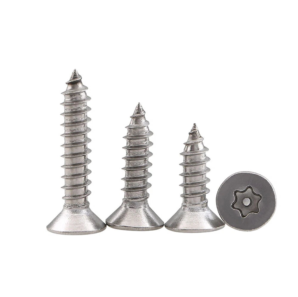 M2.9 M3.5 M3.9 M4.8 Countersunk Torx Anti‑Theft Self‑Tapping Screws – A2 304 Stainless Steel