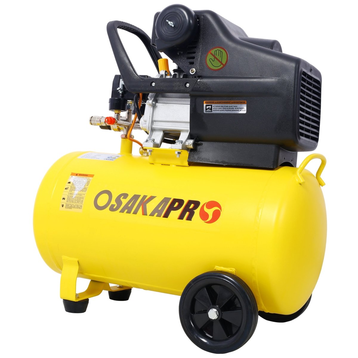 4.5HP Portable 13 Gallons Oil - Lubricated Air Compressor Tank Ultra Quiet Horizontal Tank Adjustable Pressure with Built - in Wheel - HomeDIYer