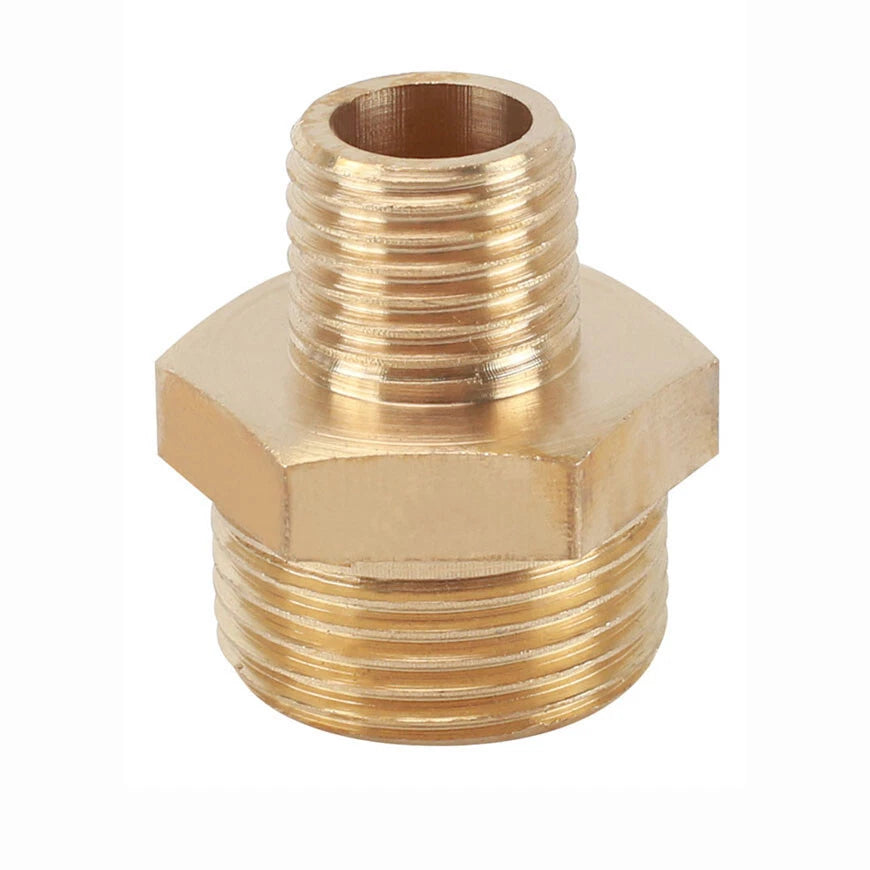 M22x1.5 Brass Hex Nipple Pipe Adapter — FM / MM / FF & Reducer Fittings